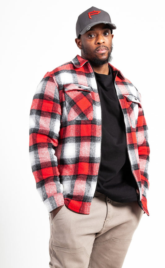 Rose Red Flannel Overshirt