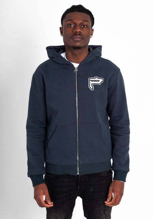 Fitted Orion Blue Zipper Hoodie