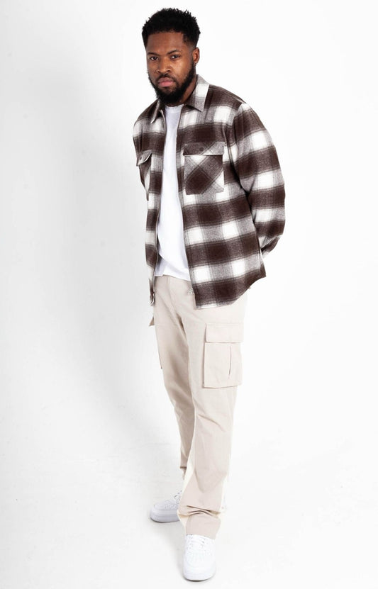 Coco Brown Flannel Overshirt